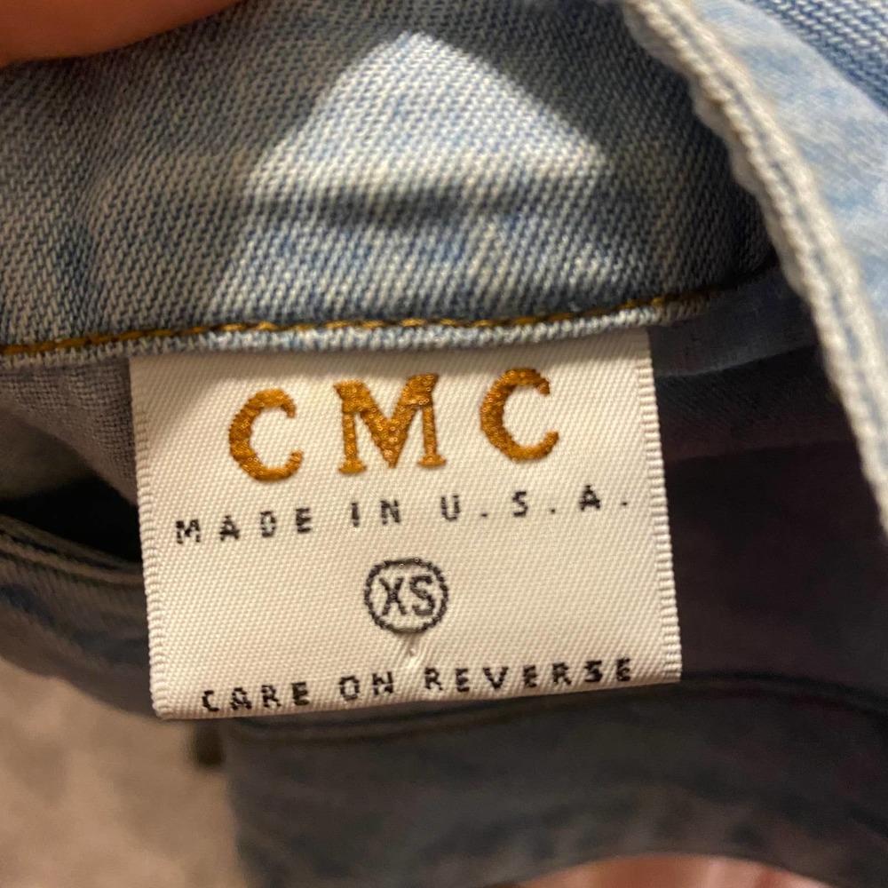 CMC Light Wash Denim 90s Oversized Romper Size XS - Picture 10 of 12